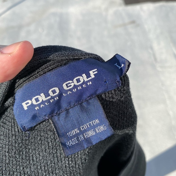 ✨Vintage Polo golf navy button up sweater - Picture 8 of 8